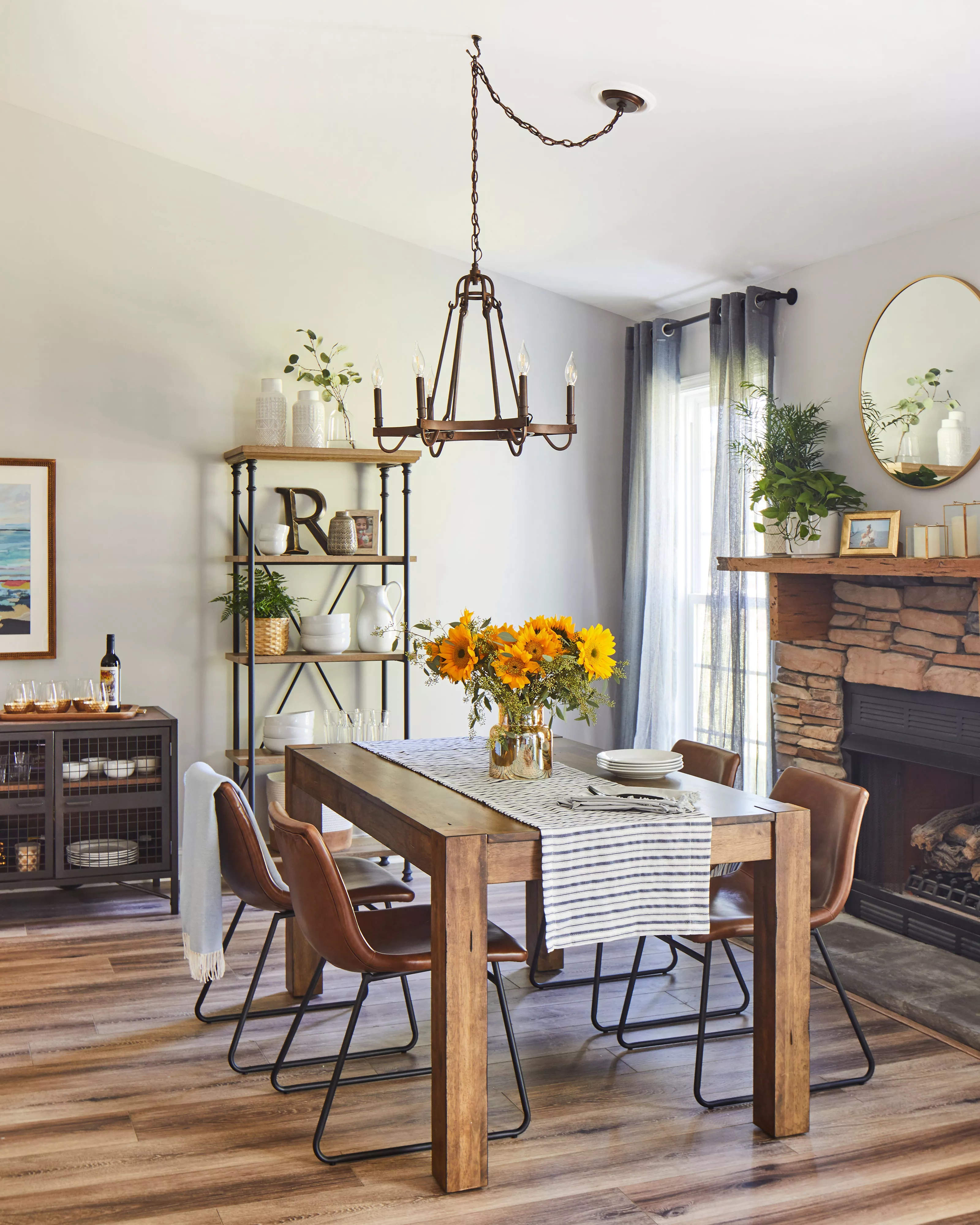 Industrial farmhouse dining room